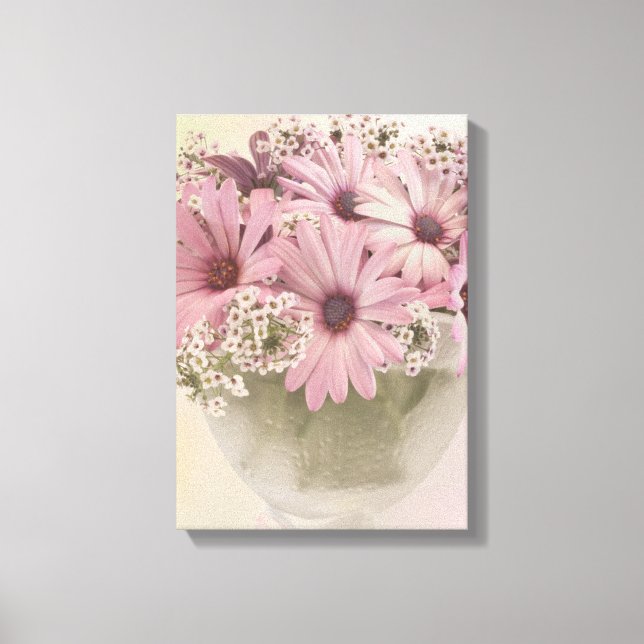 Impressão Em Tela Osteosperno Rosa (Frente)