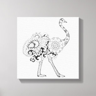 Impressão Em Tela Ostrich inspirado 6