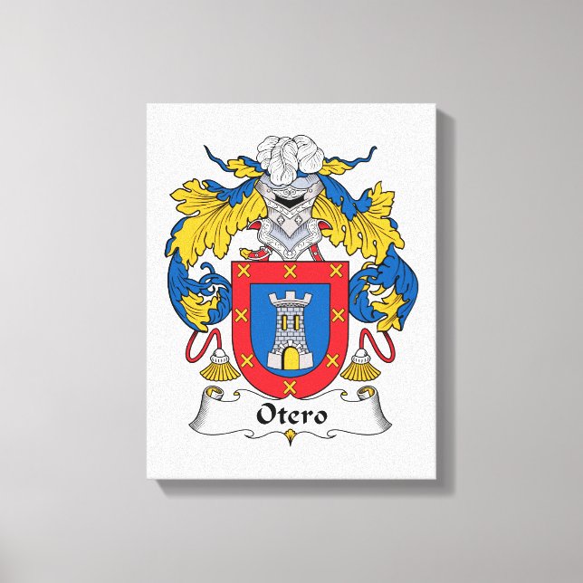 Impressão Em Tela Otero Family Crest (Frente)