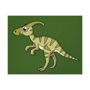 Impressão Em Tela Ótima Ilustração De Um Dinossauro Parasaurolofico.