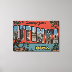 Impressão Em Tela Ottumwa, IowaLarge - Letra ScenesOttumwa, IA