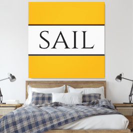 Impressão Em Tela Ouro Amarelo Amarelo-Amarelo--SAIL - Stripes de Ve
