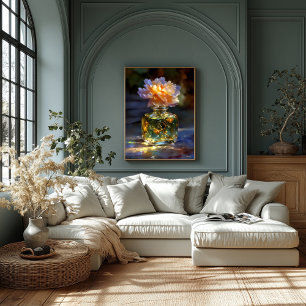 Impressão Em Tela Ouro Bloom Elixir - Dreamlike Floral Perfume