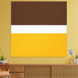 Impressão Em Tela Ouro Brilhante Moderno Amarelo - Blocos de Cor Cas