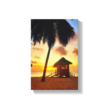 Ouro Caribe Sunset - Impressão de Tela de Hut de P