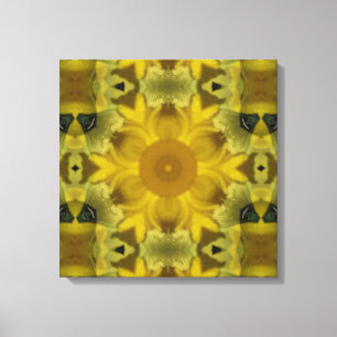 Impressão Em Tela Ouro de Intermitência da Flor Sunshine