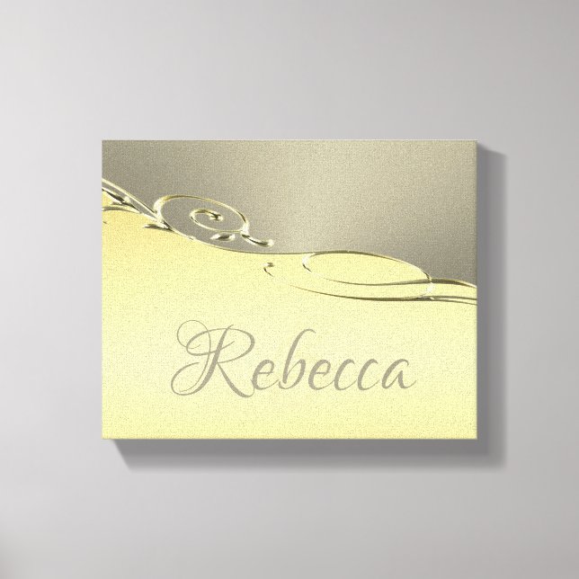 Impressão Em Tela Ouro de luxo decorativo em ouro e prata (Frente)