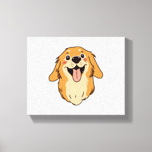 Impressão Em Tela Ouro Feliz Retriever Cachorro Cachorro Cachorro Pu