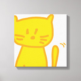 Impressão Em Tela Ouro Luck Cat Doodle