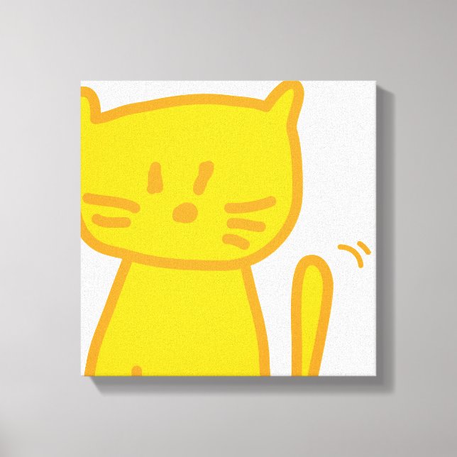 Impressão Em Tela Ouro Luck Cat Doodle (Frente)