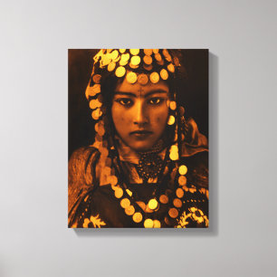 Impressão Em Tela Ouro Magrebe Ouled Naïl Berber Rapariga Mulher do