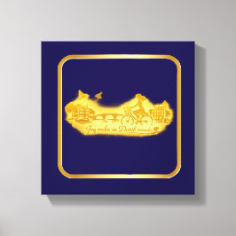 Impressão Em Tela Ouro Pontes Em Arco Amsterdã Charme