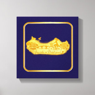 Impressão Em Tela Ouro Pontes Em Arco Amsterdã Charme