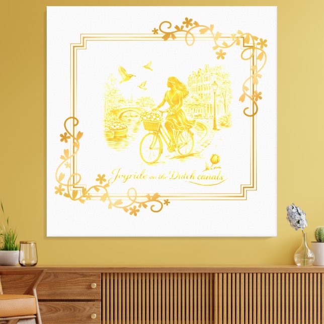 Impressão Em Tela Ouro Pontes Em Arco Amsterdã Charme (Insitu(Sala de estar))