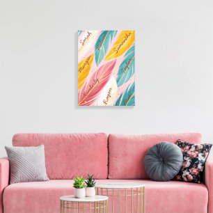 Impressão Em Tela ouro rosa-rosa moderno, personalizado