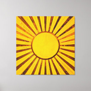 Impressão Em Tela Ouro Sunburst