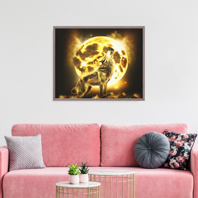 Impressão Em Tela Ouro Wolf (Insitu(Sala de estar))