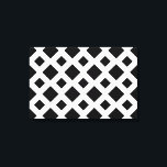 Impressão Em Tela Ouros Pretos em Branco<br><div class="desc">Um padrão ousado e geométrico de grandes e pequenos diamantes negros em um fundo branco. O branco forma uma trava que separa as formas de diamante. Imagem de pixel 9000 x 6000 criada digitalmente. Copyright ©2013 Claire E. Skinner,  Todos os direitos reservados.</div>