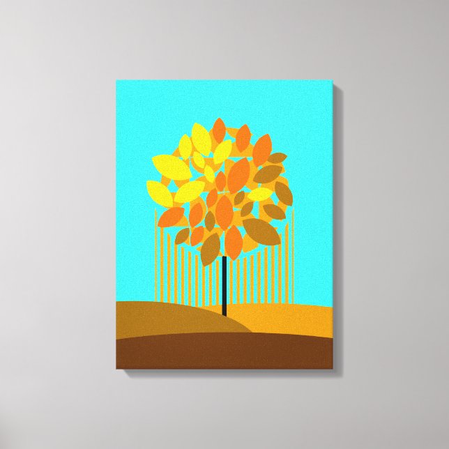 Impressão Em Tela Outono - As Quatro Estações (Frente)