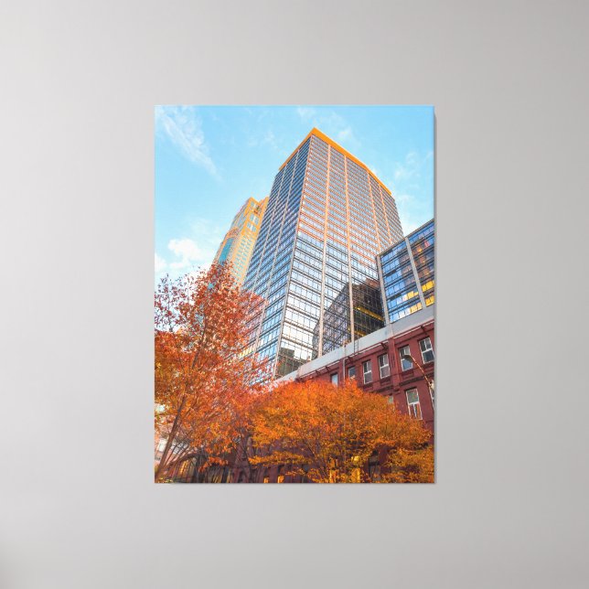 Impressão Em Tela Outono em Cidade (Frente)