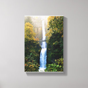 Impressão Em Tela outono em Multnomah Falls, OU