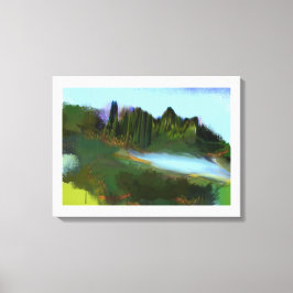 Impressão Em Tela Outono na pintura digital do Parque