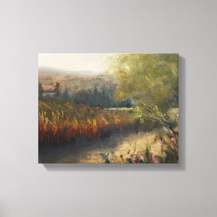 Impressão Em Tela Outono na Úmbria Arte Original