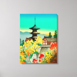 Impressão Em Tela Outono no Templo Kiyomizu em Kyoto Koyo 
