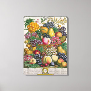 Impressão Em Tela Outubro, 'de doze meses das frutas