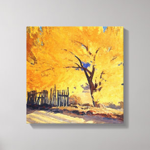 Impressão Em Tela "Outubro Dourado" por Maynard Dixon