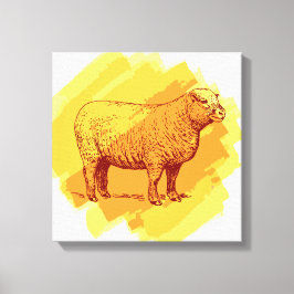 Impressão Em Tela Ovelha