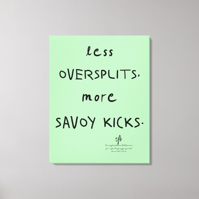 Impressão Em Tela Oversplits vs. Savoy Kicks Celadon (Frente)