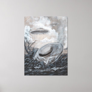 Impressão Em Tela OVNI, Alienígena, Roswell Crash
