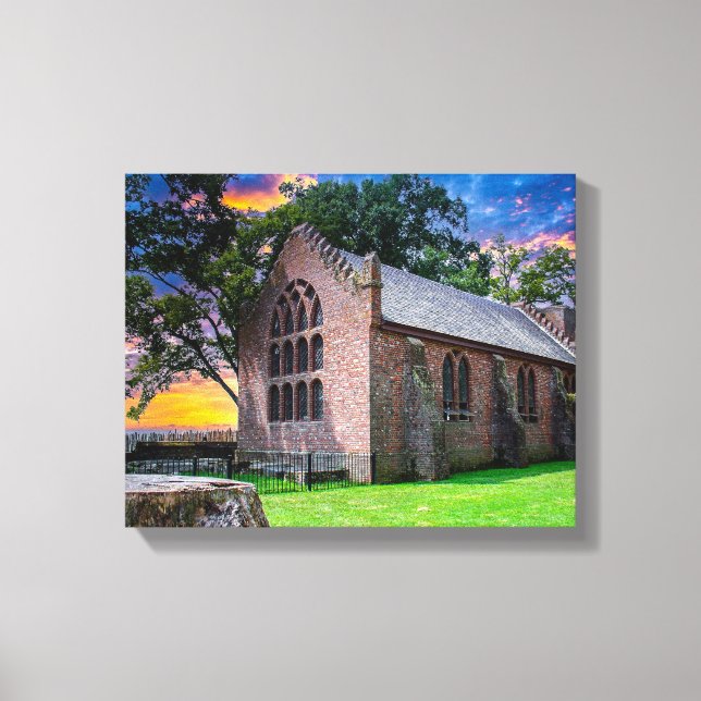 Impressão Em Tela P1010074-Jamestown, Virgínia Antiga Igreja (Frente)