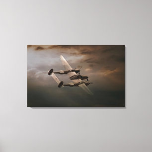 Impressão Em Tela P-38 No Pacífico.jpg