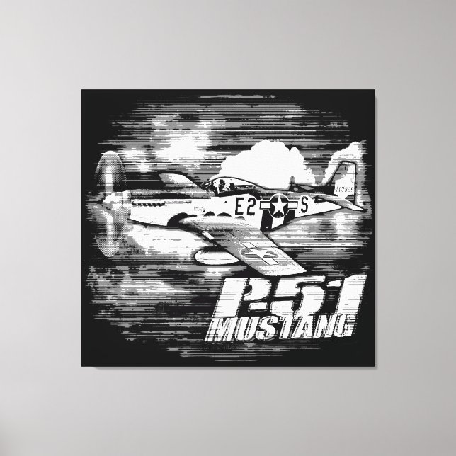Impressão Em Tela P-51 Mustang (Frente)
