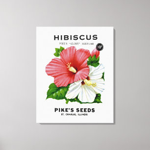 Impressão Em Tela Pacote da semente do vintage do hibiscus