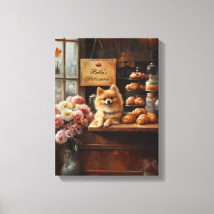 Impressão Em Tela Padaria Francesa Nome de Cachorro Personalizado Ca