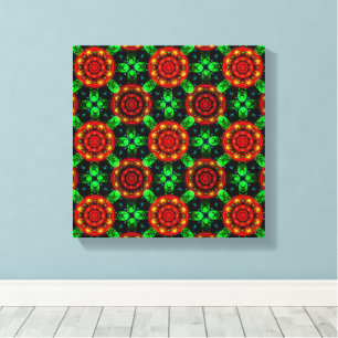 Impressão Em Tela Padrão Abstrato Floral Moderno Boho Elegante #504