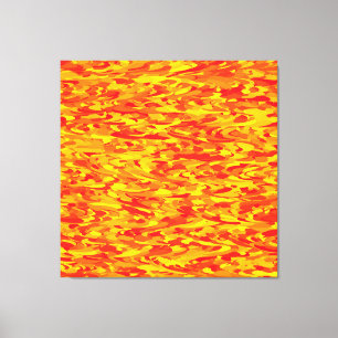Impressão Em Tela Padrão Abstrato Laranja Vermelho Amarelo