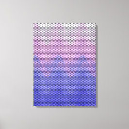 Impressão Em Tela Padrão Abstrato Roxo Rosa Hexágono