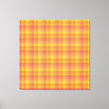 Padrão Abstrato Xadrez Vermelho Amarelo