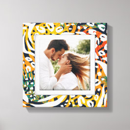 Impressão Em Tela Padrão Animal Colorido de Foto