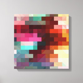 Impressão Em Tela Padrão Colorido de Pixel