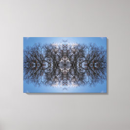 Impressão Em Tela Padrão da árvore de imagens espelhadas