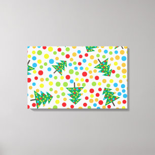 Impressão Em Tela Padrão das árvores de Natal