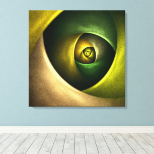Impressão Em Tela Padrão de Abstrato de Arte Floral Moderna Verde #2