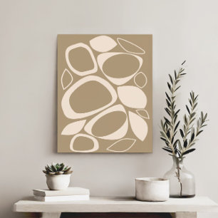 Impressão Em Tela Padrão de Abstrato de Beige Na moda moderno