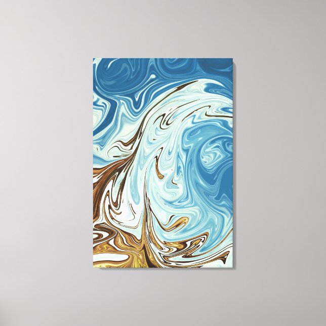 Impressão Em Tela Padrão de abstrato de derrame líquido (Frente)
