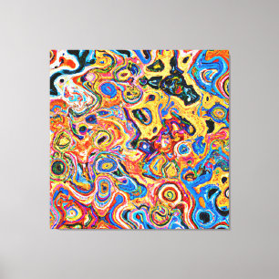 Impressão Em Tela Padrão de Abstrato dinâmica e vibrante